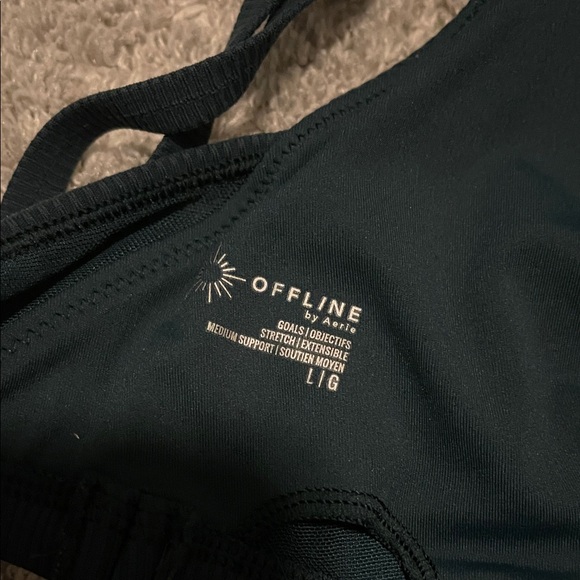 Aerie Dark Green Sports Bra - Picture 2 of 6